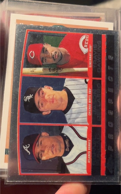 2000 Topps #442 Rafael Furcal / Jason Dellaero / Travis Dawkins — front