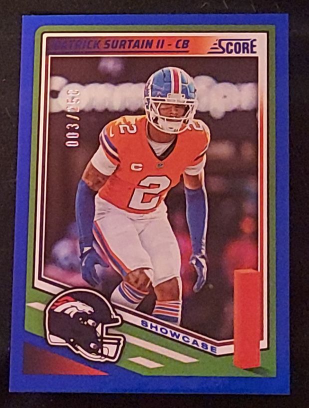 2025 Panini Score #110 Patrick Surtain II Showcase — front