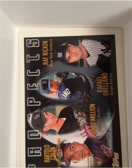 1996 Topps #428 Bartolo Colon / Doug Million / Rafael Orellano / Ray Ricken — front