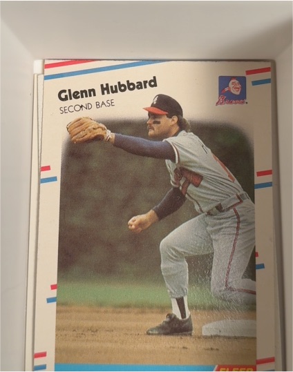 1988 Fleer #542 Glenn Hubbard — front