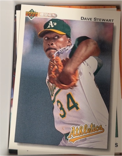 1992 Upper Deck #547 Dave Stewart Oakland Athletics — front