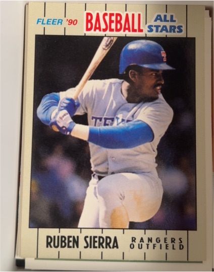 1990 Fleer Baseball All-Stars #34 Ruben Sierra — front
