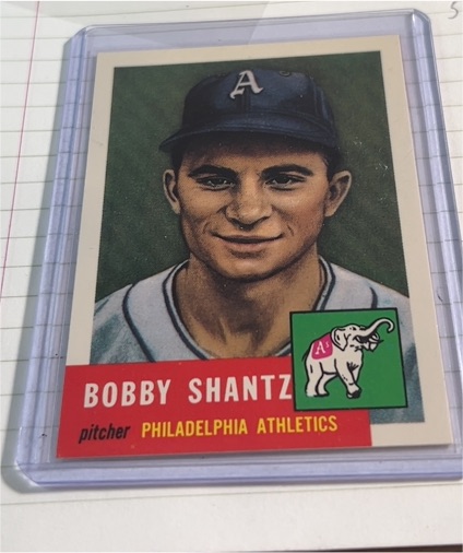 1953 Topps #225 Bobby Shantz — front