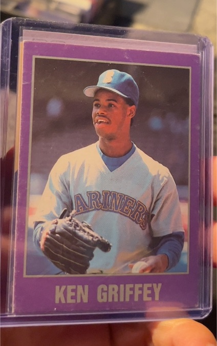 1990 Oddball Ken Griffey Jr Purple Border Seattle Mariners — front