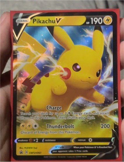 2021 Pokémon Sword & Shield Promo #SWSH061 Pikachu V — front