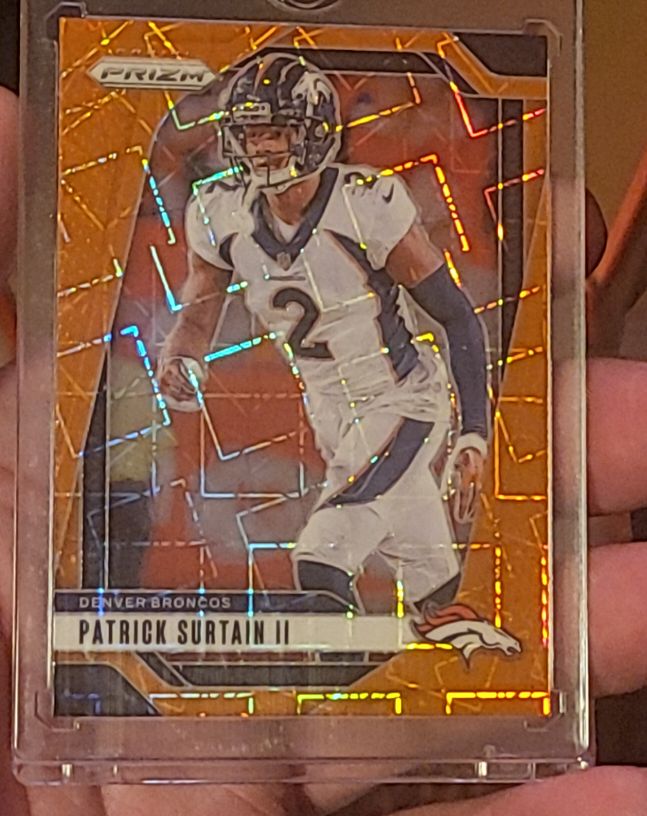 2024 Panini Prizm Orange Lazer Patrick Surtain II — front