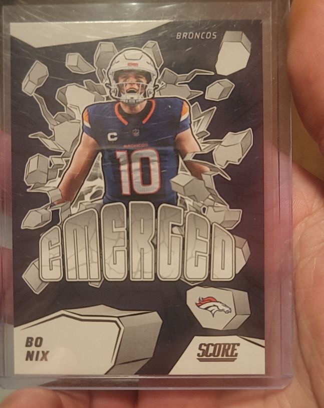 2025 Panini Score Football #5 Bo Nix Emerged — front