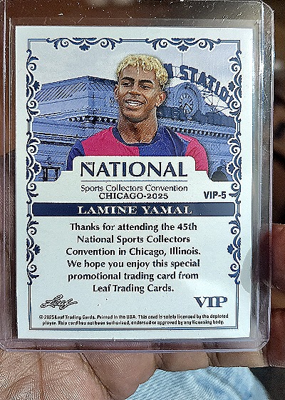 2025 Leaf The National NSCC VIP Lamine Yamal #VIP-5 — back