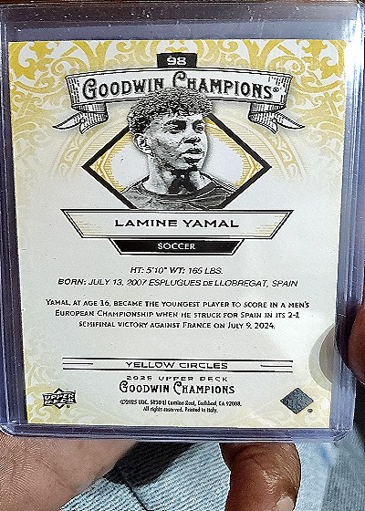 2025 Upper Deck Goodwin Champions #98 Lamine Yamal — back