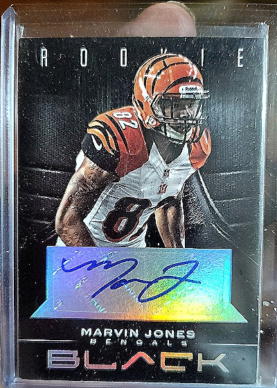 2012 Panini Black #164 Marvin Jones Rookie Auto — front