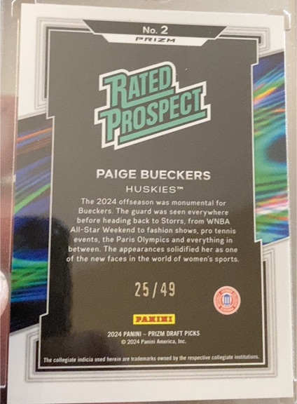 2024 Panini Prizm Draft Picks #2 Paige Bueckers — front