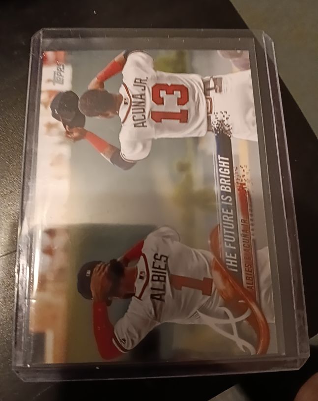 2018 Topps Update #US43 Ronald Acuña Jr. / Ozzie Albies — front