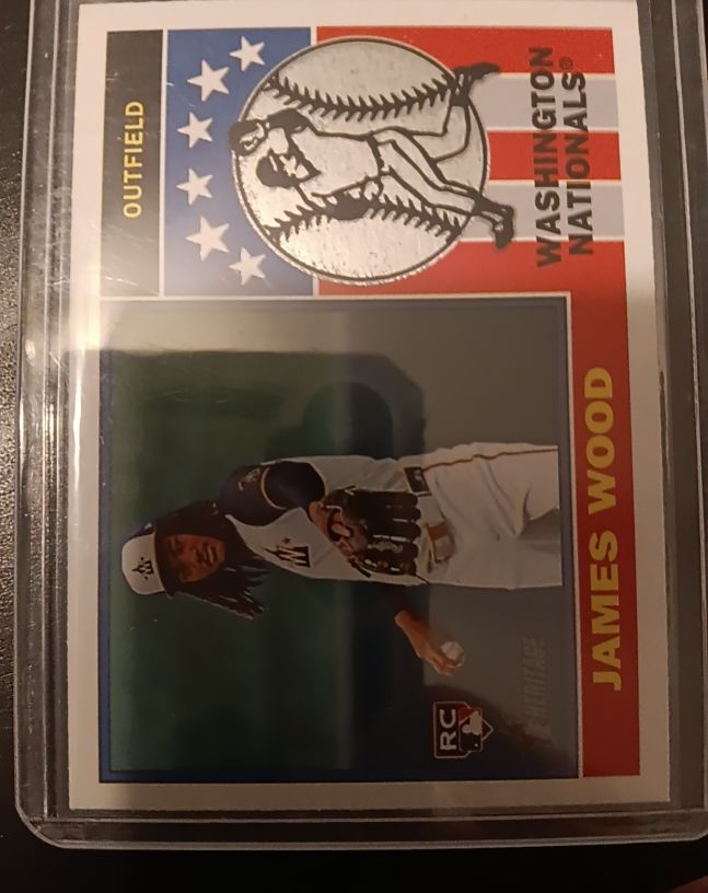 2025 Topps Heritage #76PI-16 James Wood — front