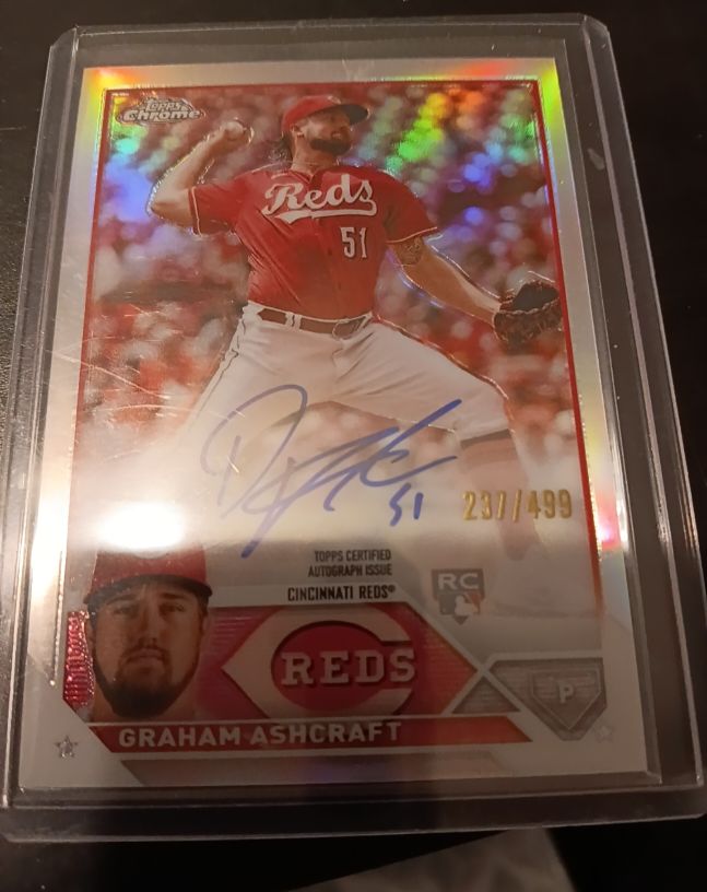 2023 Topps Chrome #RA-GA Graham Ashcraft Rookie Autograph — front