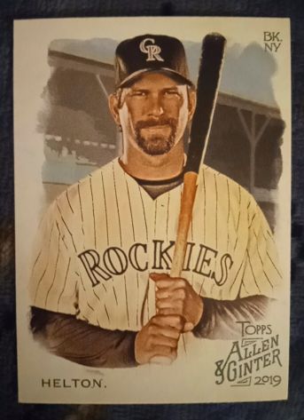 2019 Topps Allen & Ginter #105 Todd Helton — front