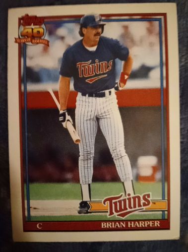 1991 Topps #554 Brian Harper — front