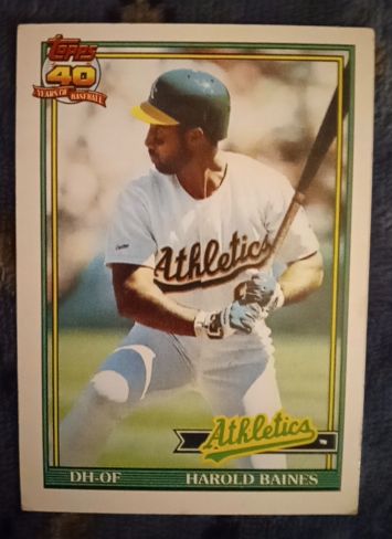 1991 Topps #166 Harold Baines — front