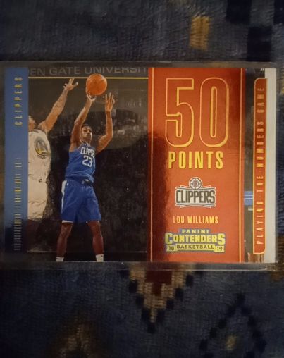 2018-19 Panini Contenders #16 Lou Williams Playing the Numbers Game — front