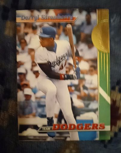 1993 Topps Stadium Club #Darryl Strawberry Los Angeles Dodgers — front