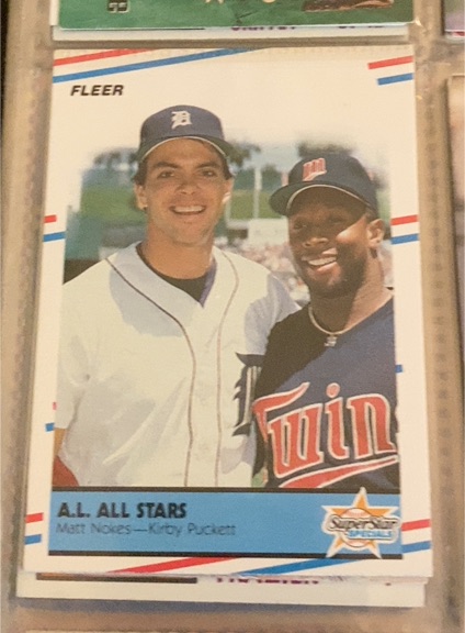1988 Fleer #638 Matt Nokes / Kirby Puckett — front