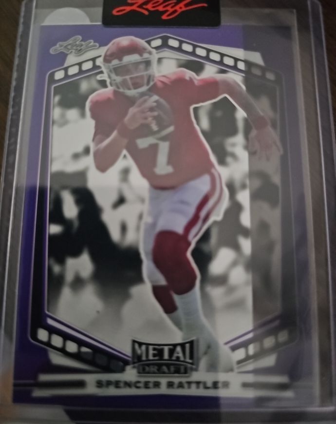 2022 Leaf Metal Draft #B-SR1 Spencer Rattler — front
