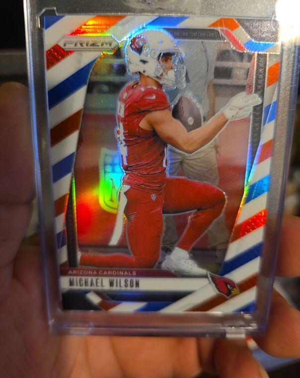 2024 Panini Prizm Red White & Blue Prizm #3 Michael Wilson — front