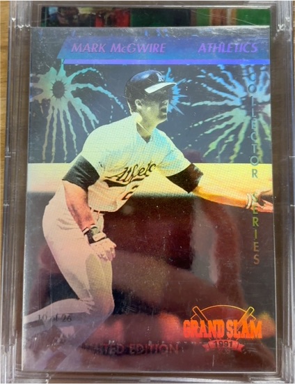 1991 Upper Deck Denny's Grand Slam Holograms #10 Mark McGwire — front