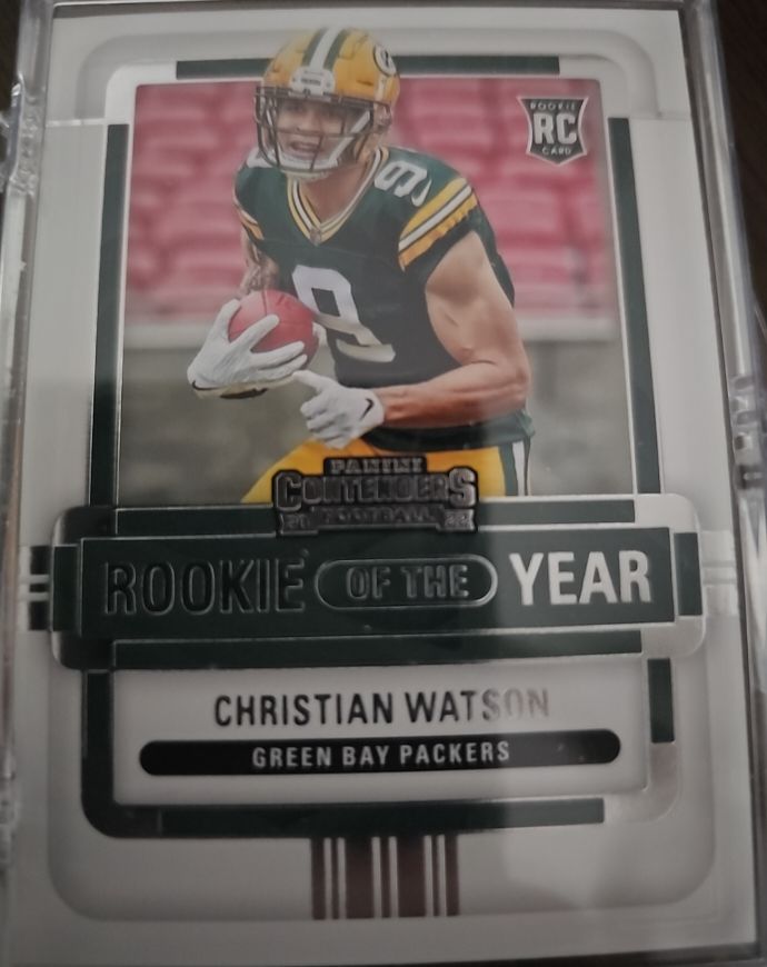 2022 Panini Contenders Rookie of the Year Contenders #ROY-CWA Christian Watson — front