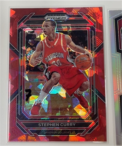 2023 Panini Prizm Draft Picks Red Cracked Ice Stephen Curry — front