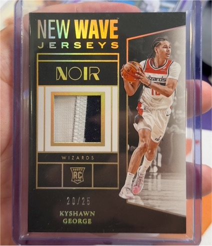2024-25 Panini Noir New Wave Jerseys #NWJ-GEG Kyshawn George — front
