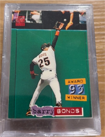 1994 Topps Stadium Club #238 Barry Bonds Award Winner — front