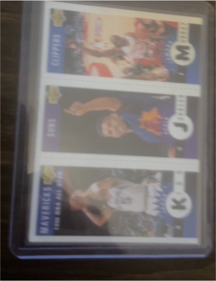 1996-97 Upper Deck Collector's Choice Mini-Cards #M37 Jason Kidd / Kevin Johnson / Lamond Murray — front