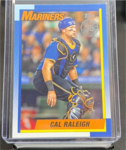 2025 Topps Series 2 #90B2-13 Cal Raleigh 1990 Topps 35th Anniversary — front