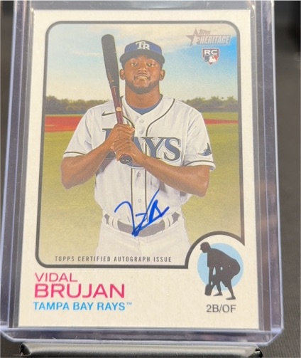 2022 Topps Heritage #90 Vidal Brujan — front