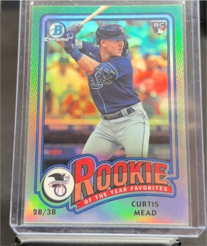 2024 Bowman Chrome Rookie of the Year Favorites #ROY-10 Curtis Mead — front