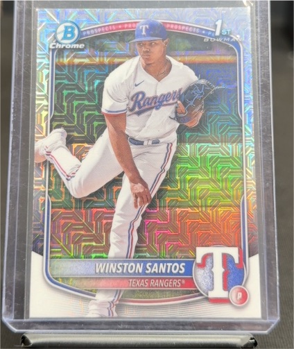 2025 Bowman Chrome Prospects #BCP-121 Winston Santos — front