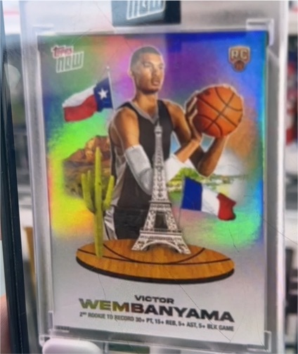 2024 Topps Now #VW-4 Victor Wembanyama Rookie Card — front