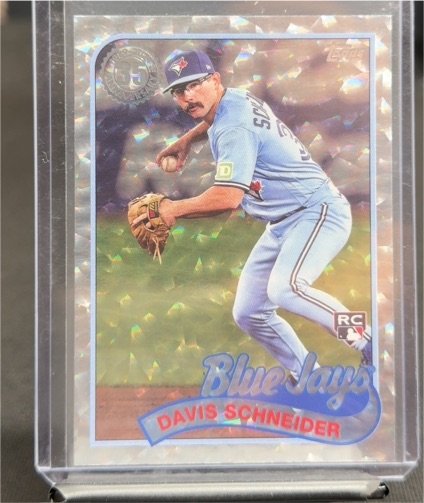 2024 Topps Series 2 #89B2-33 Davis Schneider RC 1989 Silver Foilboard — front