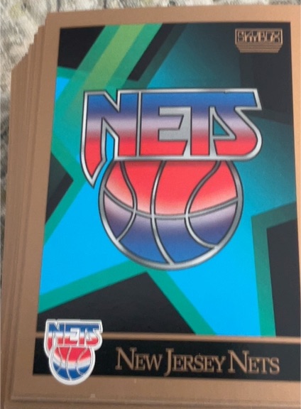 1990-91 SkyBox #344 New Jersey Nets Logo/Checklist — front