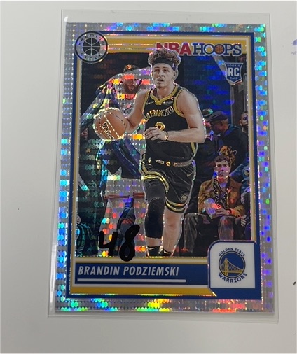 2023-24 Panini NBA Hoops Premium Stock #15 Brandin Podziemski — front