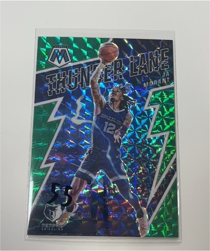 2021-22 Panini Mosaic Thunder Lane Silver Mosaic #12 Ja Morant — front