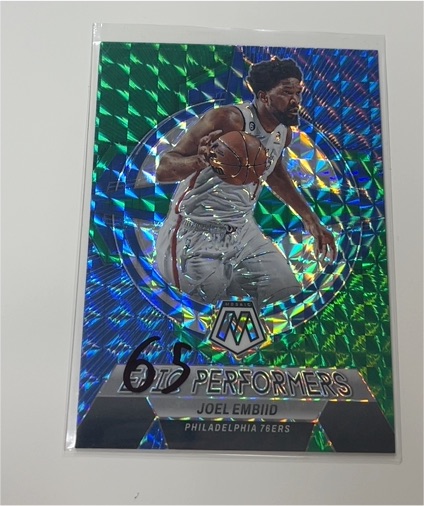 2022-23 Panini Mosaic Epic Performers #9 Joel Embiid — front