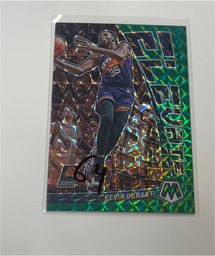 2022-23 Panini Mosaic Kevin Durant Elevate Insert Green Prizm Parallel — front