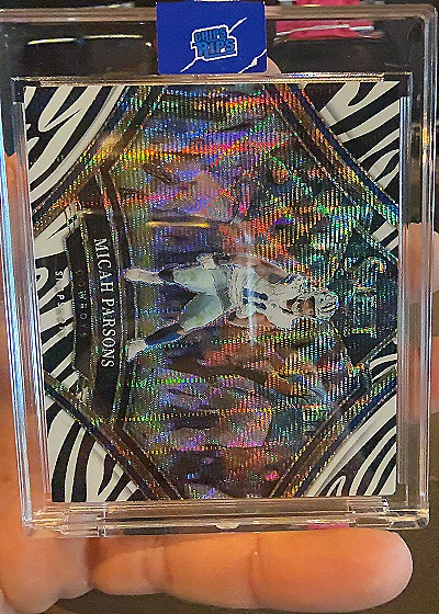 2023 Panini Select Zebra Prizm Micah Parsons — front