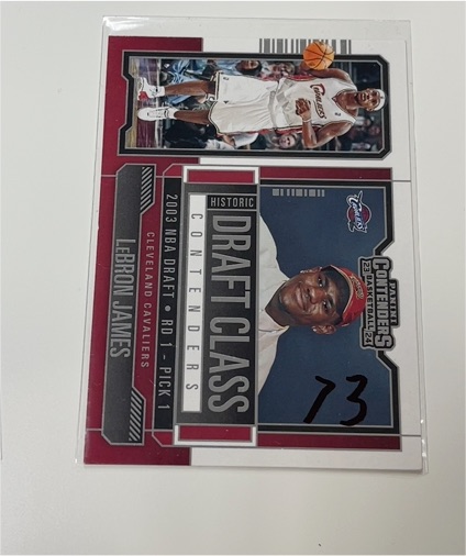 2023-24 Panini Contenders #4 LeBron James Historic Draft Class Contenders — front