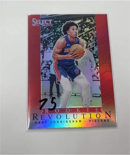 2021-22 Panini Select Rookie Revolution Red Prizm #25 Cade Cunningham — front