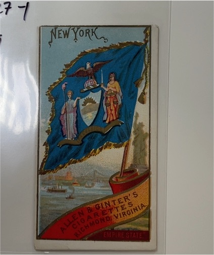 1888 Allen & Ginter N11 #11bd New York State Flag — front