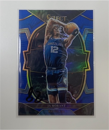 2022-23 Panini Select #58 Ja Morant Blue Concourse Prizm — front