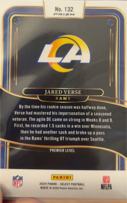 2024 Panini Select Premier Level #132 Jared Verse — front