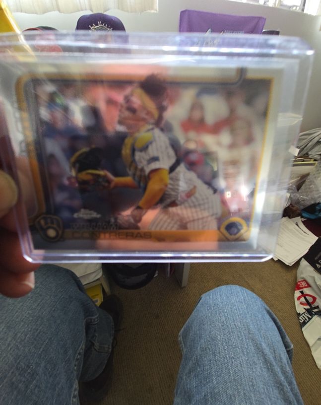 2025 Topps Series 2 #433 William Contreras Gold Diamante Foil — front